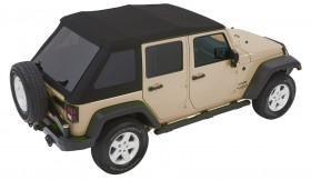 М`який дах софт Топ Jeep Wrangler JK 07-18 4 Door (Black Twill) Trektop Glide Bestop 5492317