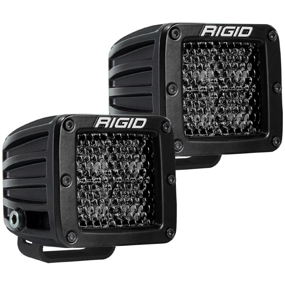 Rigid Industries 202513BLK D-Series Light (Pair) 3x3" Spot/Diffused