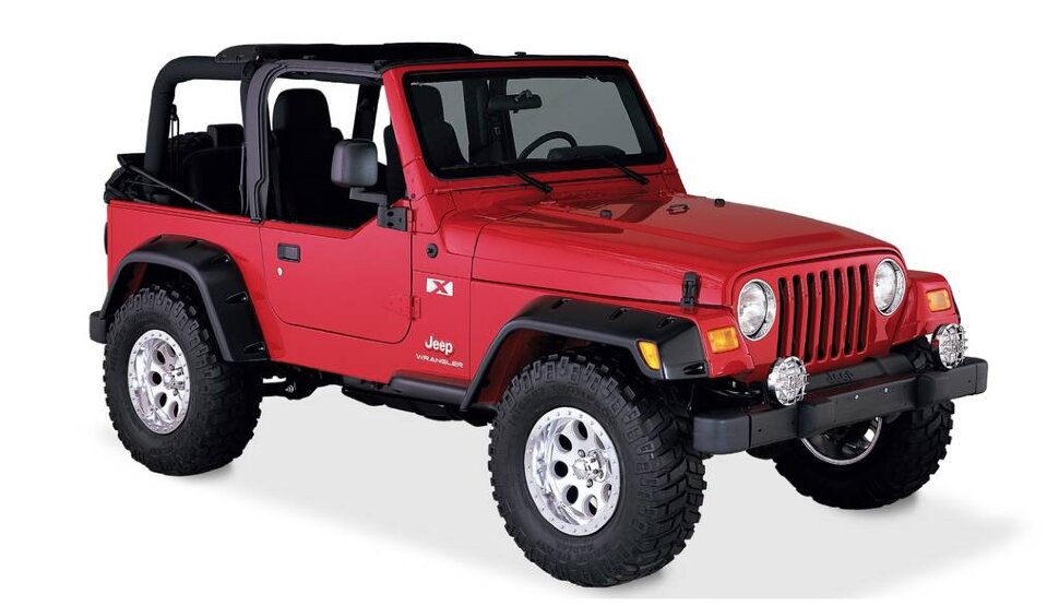 Расширители колесных арок Jeep Wrangler TJ 00-06 к-кт 4 шт. Pocket Style Bushwacker 10908-07
