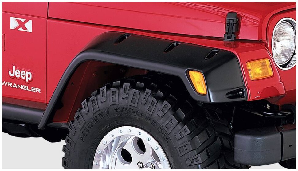 Расширители колесных арок Jeep Wrangler TJ 00-06 к-кт 4 шт. Pocket Style Bushwacker 10908-07
