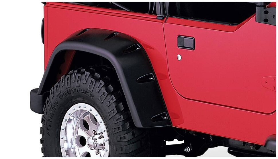 Расширители колесных арок Jeep Wrangler TJ 00-06 к-кт 4 шт. Pocket Style Bushwacker 10908-07