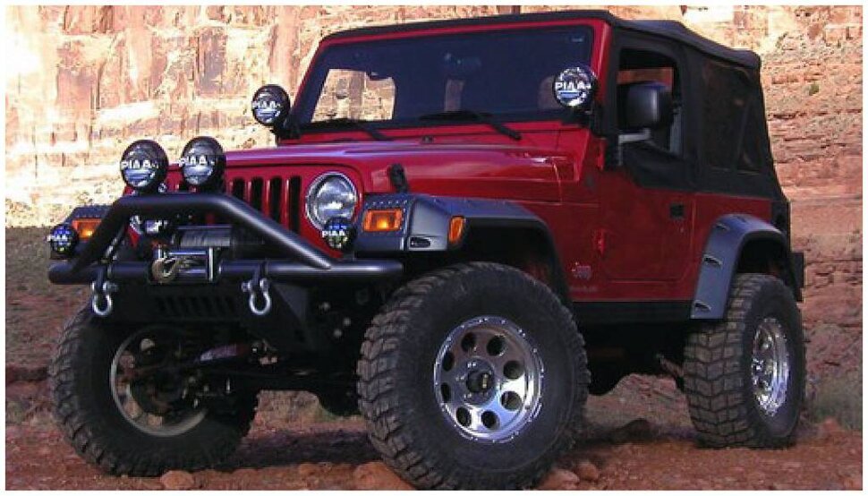 Расширители колесных арок Jeep Wrangler TJ 00-06 к-кт 4 шт. Pocket Style Bushwacker 10908-07