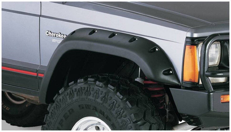 Bushwacker 10911-07 Cut Out Fender Flares Set 4 PC Jeep Cherokee 00-01