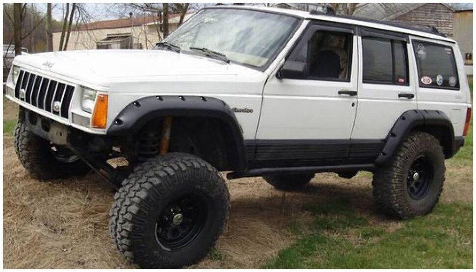 Bushwacker 10911-07 Cut Out Fender Flares Set 4 PC Jeep Cherokee 00-01