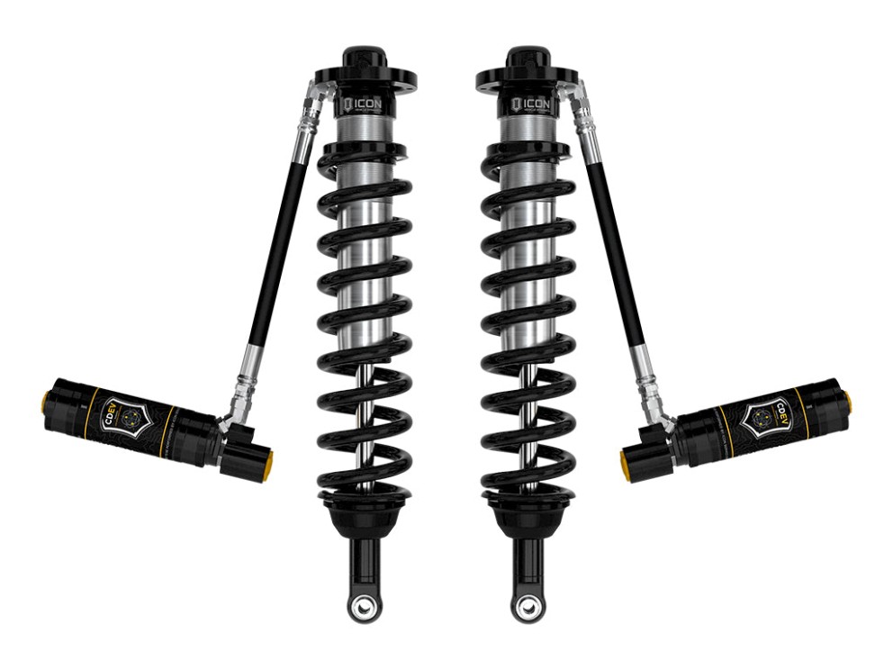Icon Vehicle Dynamics 59730E-CB 2.5 VS Remote Reservoir CDEV Front Coilover Reservoir Adjustable Shock Long Travel Lift 0-3.5" Toyota 4Runner/Tacoma 05-24 Pair
