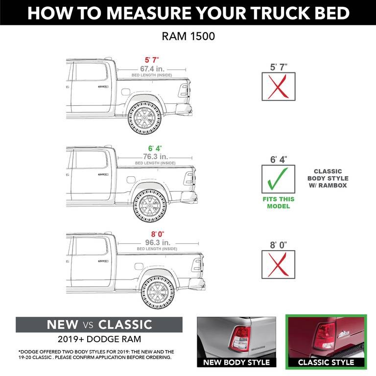 Мягкая ролета багажника Dodge Ram 1500/2500/3500 12-25 6'4" With RamBox Lo Pro TruXedo 547901