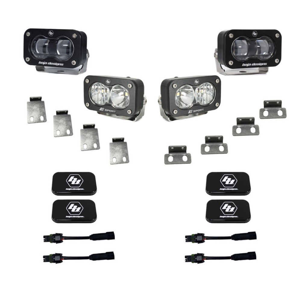 Baja Designs 448180 S2 SAE/S2 Sport SAE Fog Pocket Light Kit Ford F-150/Bronco Raptor/Raptor R 21-25