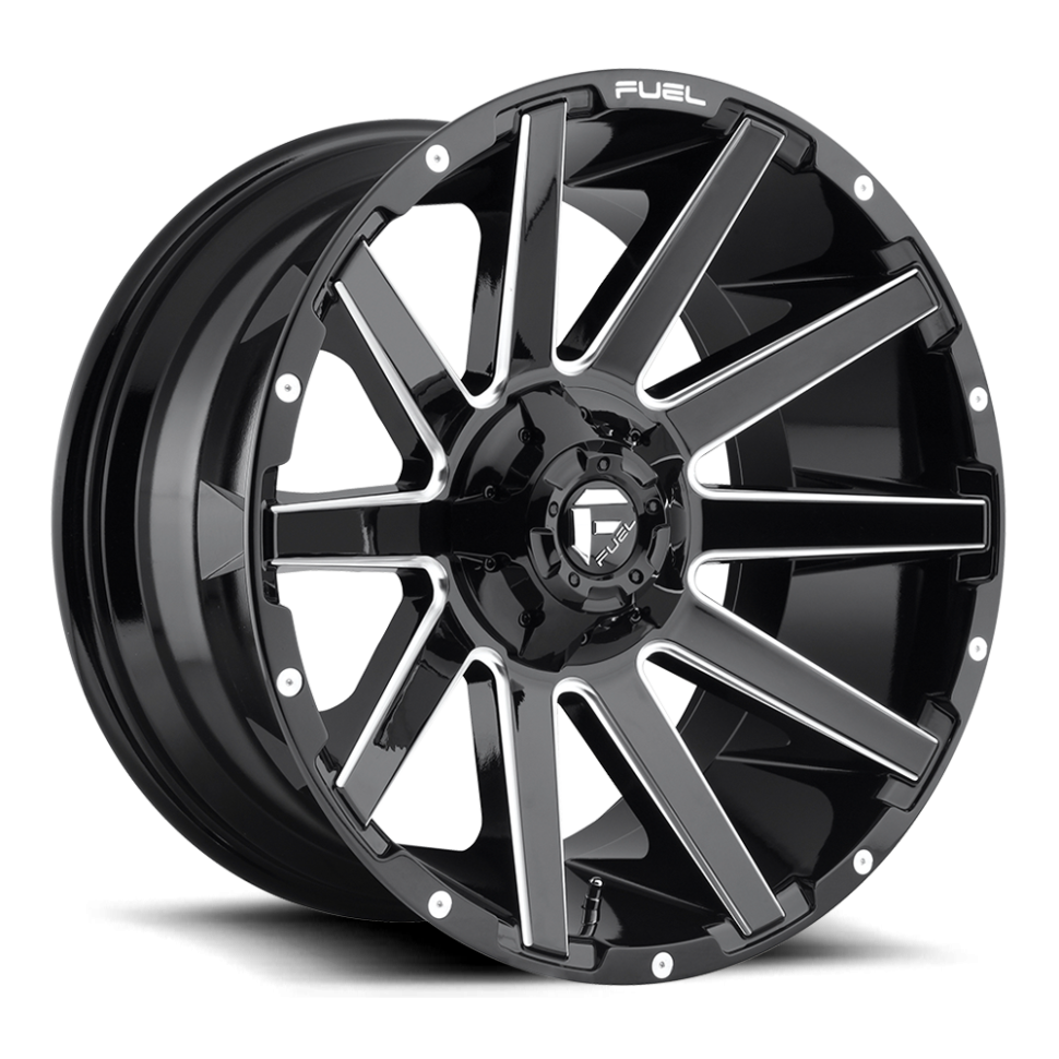 Fuel Off Road D61524405745 Contra Wheel Gloss Black Milled 24x14 -75