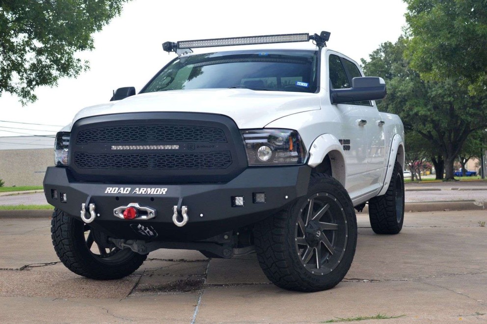 Road Armor Stealth Series Full Width Front Winch Bumper Ram 1500 Classic 13-20 (413F0B)