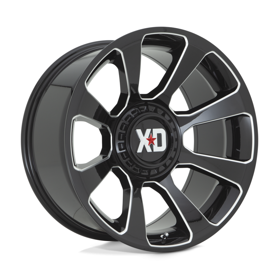 XD Wheels XD85429067900 Reactor Wheel Gloss Black Milled W/Red Tint 20x9