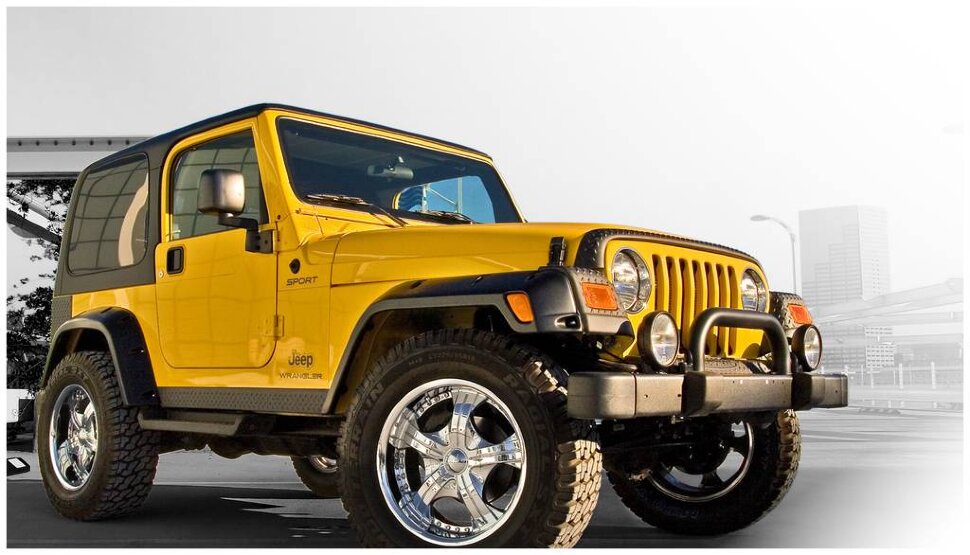 Расширители колесных арок Jeep Wrangler TJ 00-06 к-кт 4 шт. Pocket Style Bushwacker 10917-07