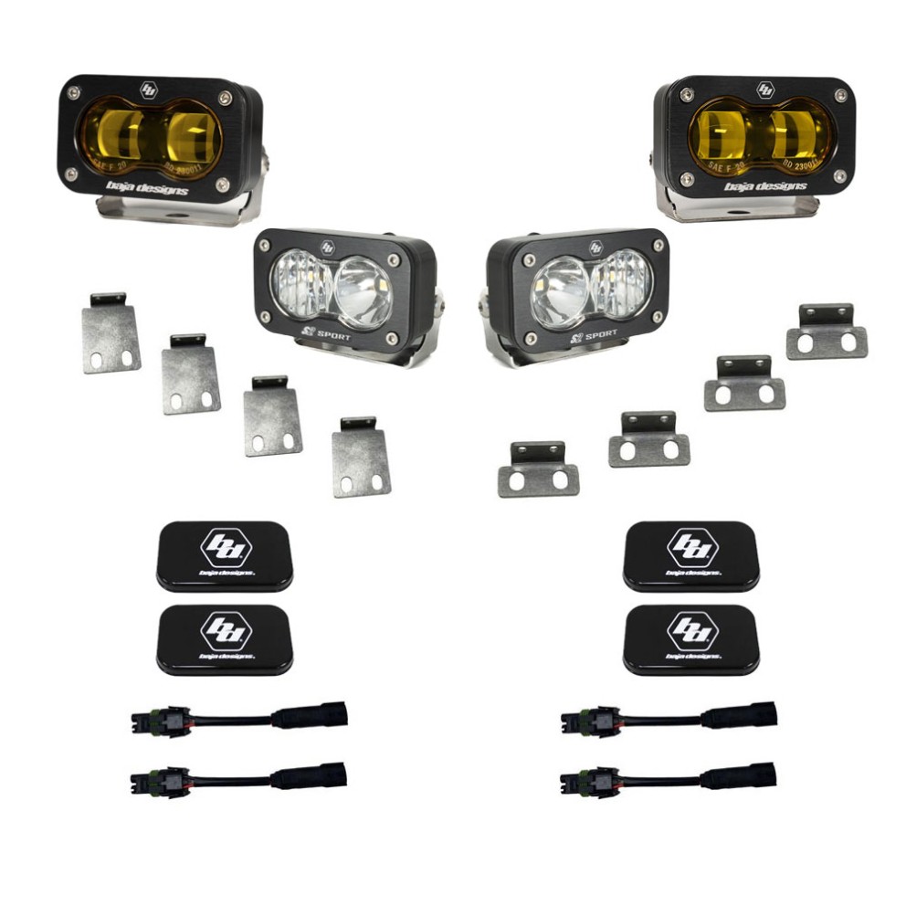Baja Designs 448181 S2 SAE/S2 Sport SAE Fog Pocket Light Kit Ford F-150/Bronco Raptor/Raptor R 21-25