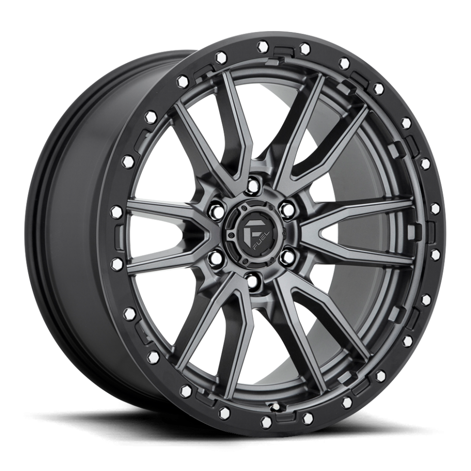 Fuel Off Road D68018908757 Rebel 6 Wheel Anthracite Center W/Black Lip 18x9 +20