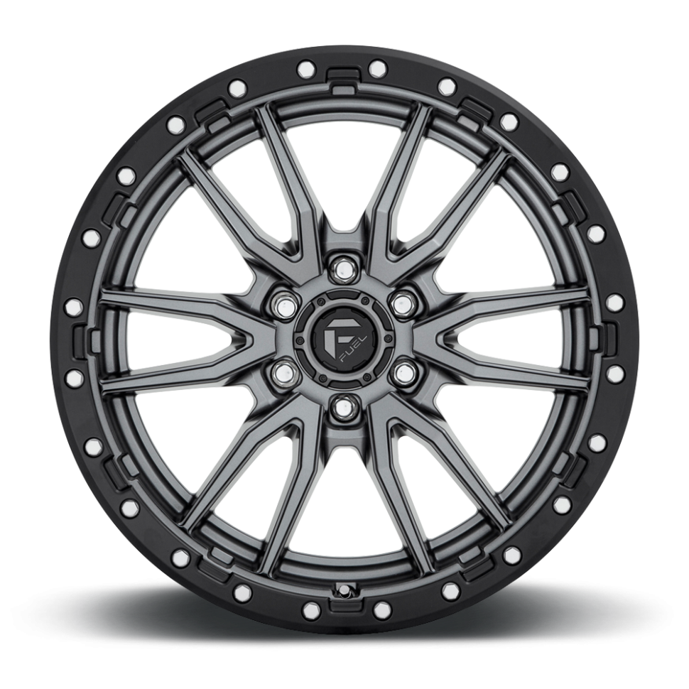 Fuel Off Road D68018908757 Rebel 6 Wheel Anthracite Center W/Black Lip 18x9 +20