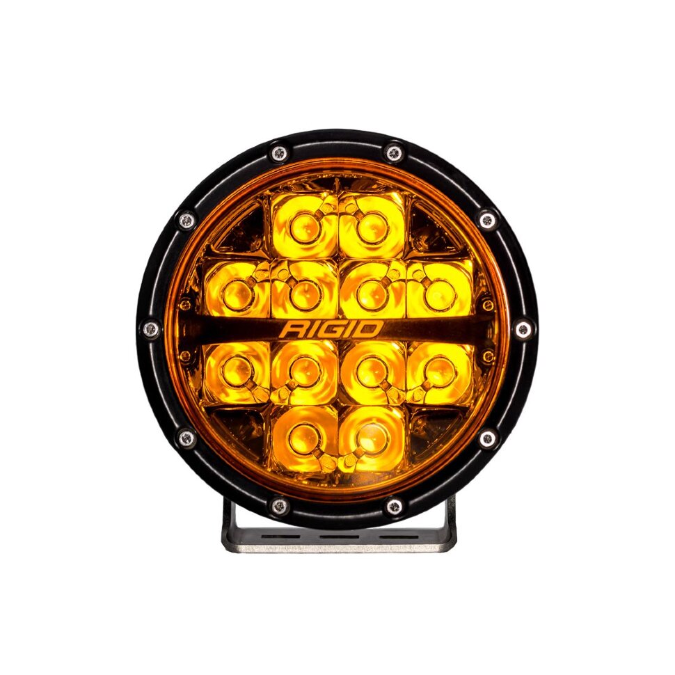 Rigid Industries 36210 360-Series Light (Pair) W/Backlit Amber 6" Spot
