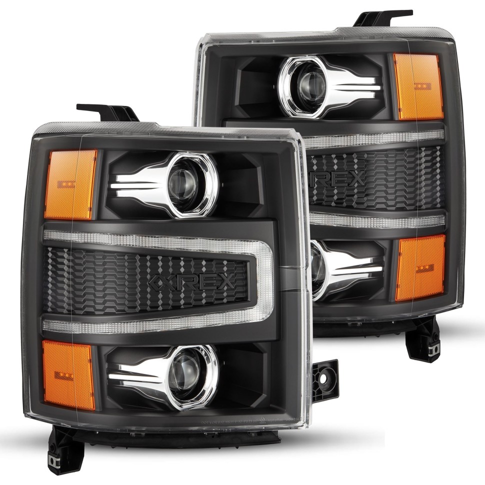 Комплект передних галогеновых фар Chevrolet Silverado 1500 14-15 PRO-Series AlphaRex 880245