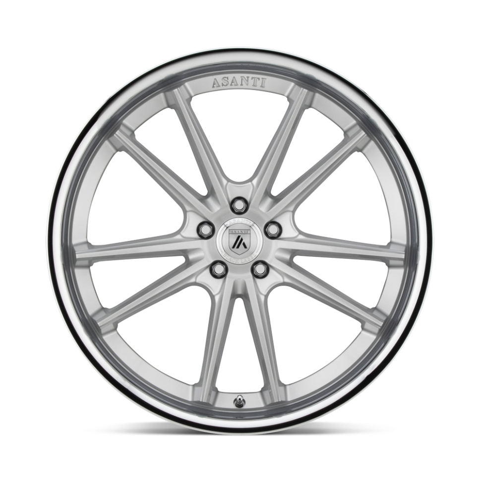 Asanti Wheels ABL23-22901515SL Sigma Wheel Brushed Silver W/Chrome Lip 22x9 +15