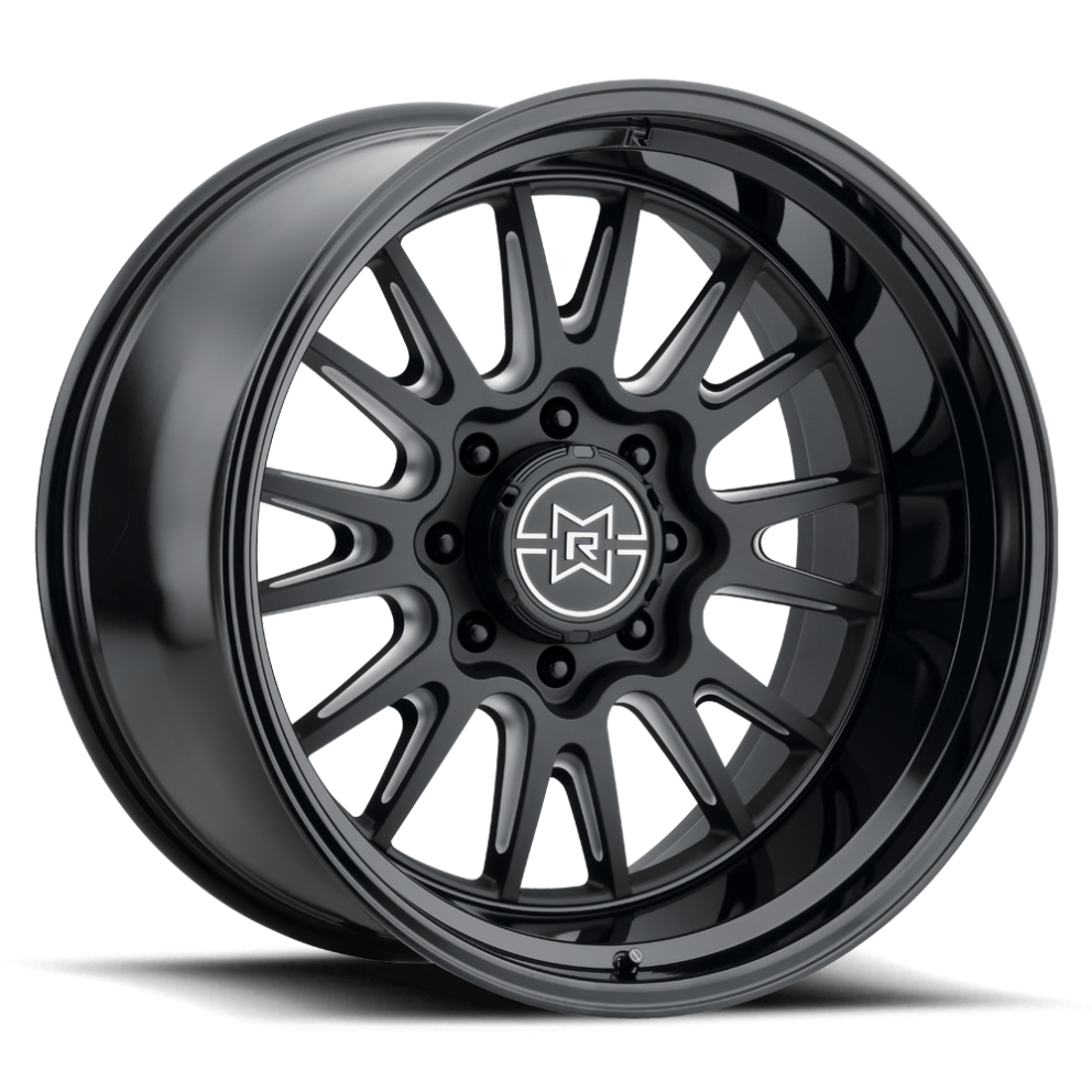 Raised Wheels MR80231087518N 802 Wheel Double Black Milled 22x10 Offset -18