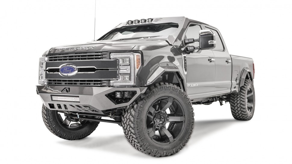 Fab Fours FS17-V4162-1 Open Fender Front Bumper With Pre-Runner Guard Ford F-250/F-350 17-22