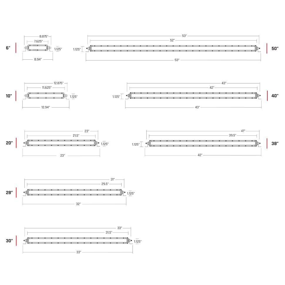 Rigid Industries 906704 SR-Series Fog Light Kit 6" Sae