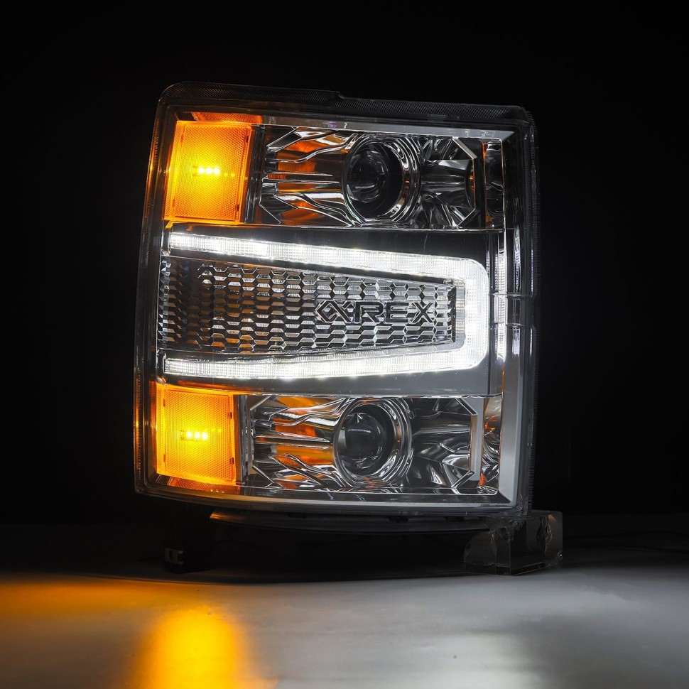 Комплект передних галогеновых фар Chevrolet Silverado 1500 14-15 PRO-Series AlphaRex 880246