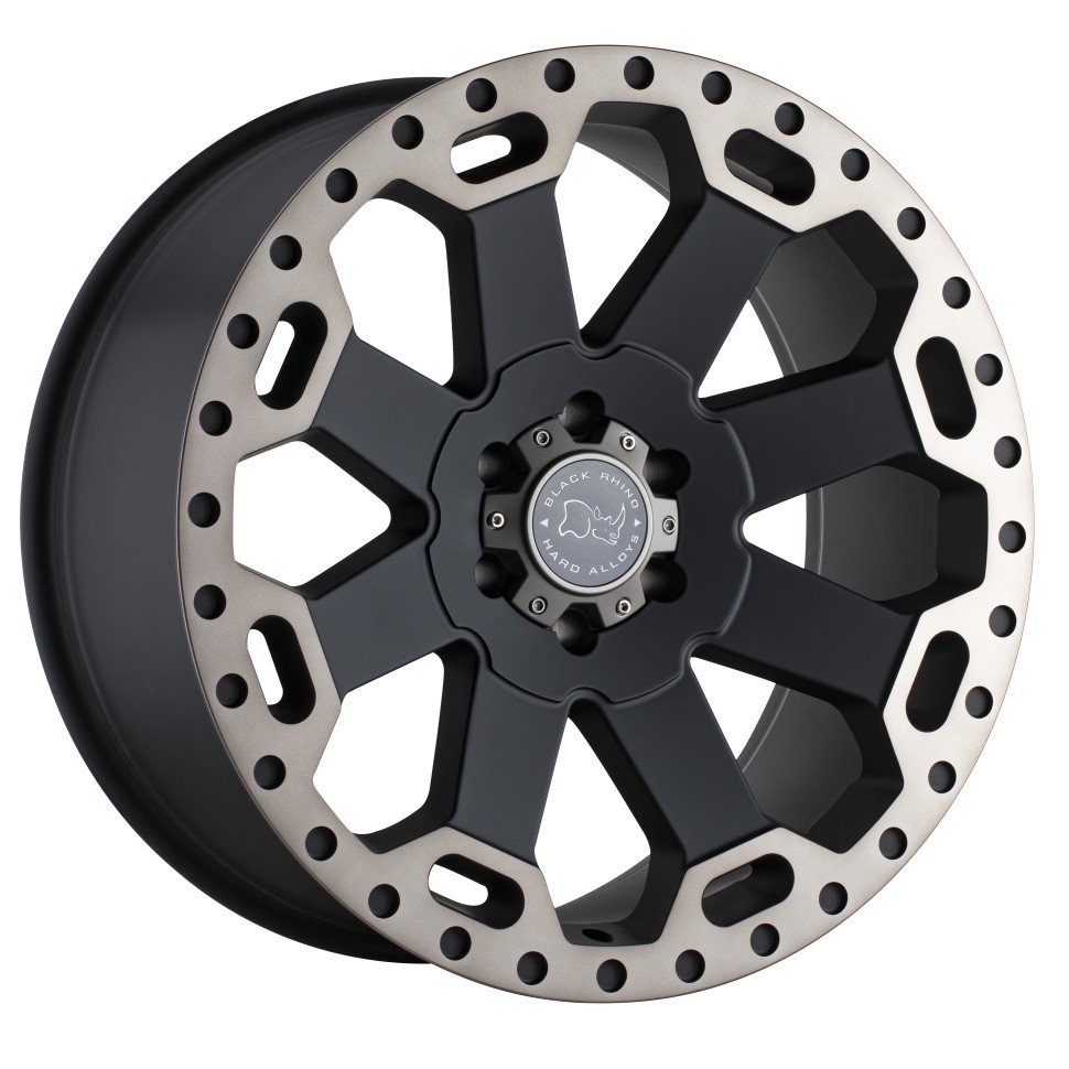 Black Rhino 1790WAR128180M25 Warlord Wheel Matte Black W/Machine Dark Tint Lip 17x9 +12
