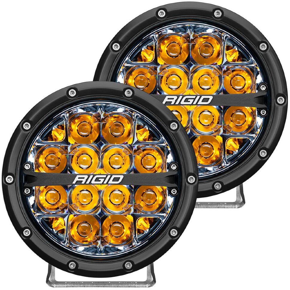 Комплект додаткових Led фар з підсвіткою 6" Spot 360-Series Rigid Industries 36201