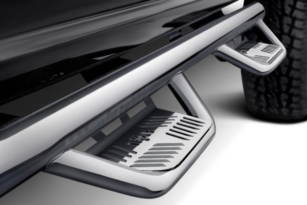 Боковые трубные пороги Chevrolet Silverado/GMC Sierra 1500 14-19 Double Cab Podium LG & SS N-FAB HPC1473QC-SS