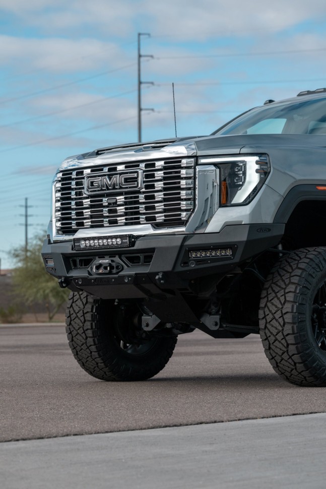 Передний бампер под лебёдку GMC Sierra 2500/3500 24-25 Addictive Desert Designs F730335070103