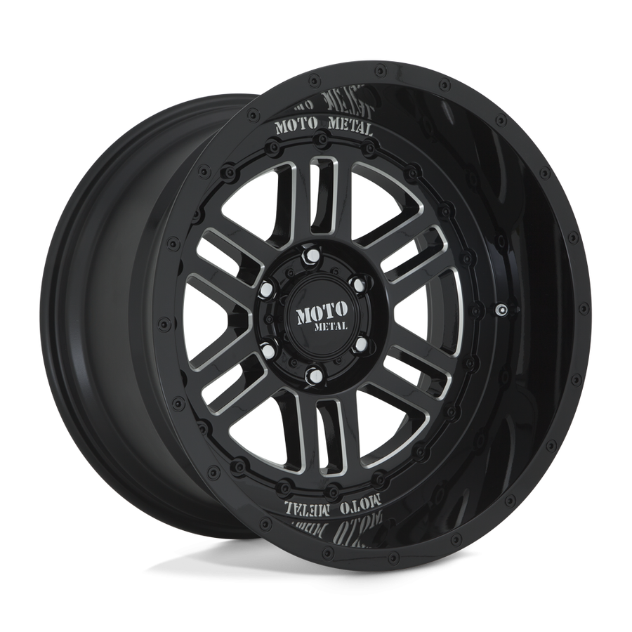 Колісний диск Moto Metal Deep Six Gloss Black Milled 20x10 ET-18 MO80021068318N
