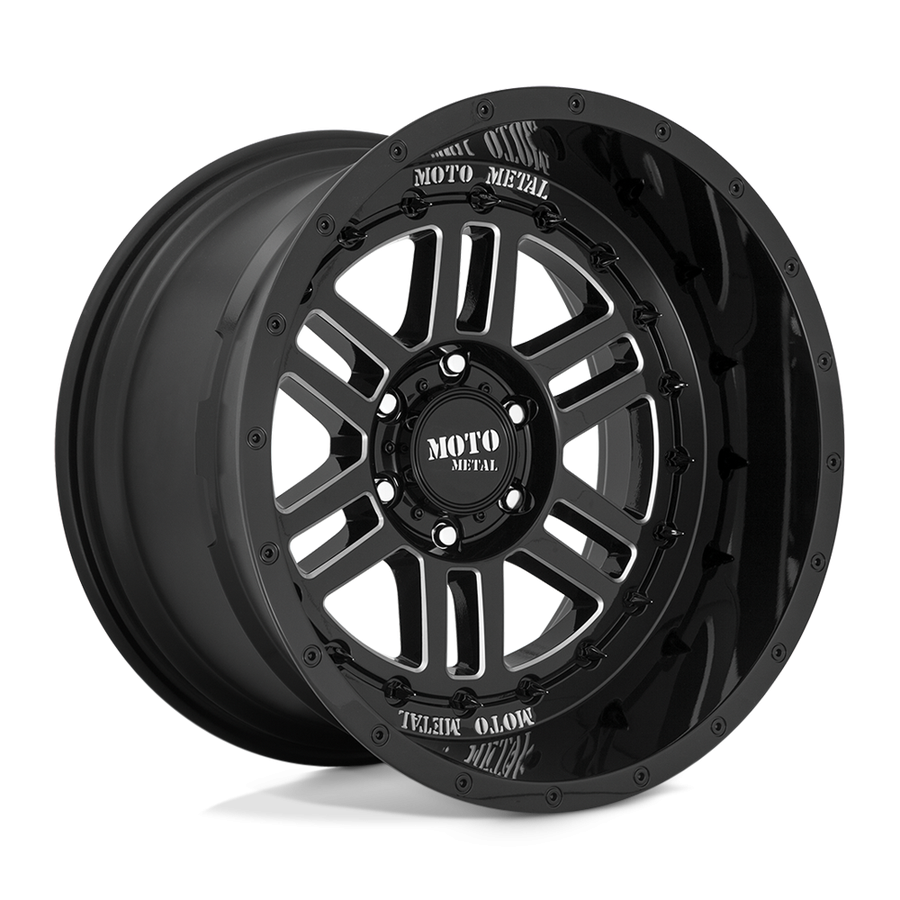 Колісний диск Moto Metal Deep Six Gloss Black Milled 20x10 ET-18 MO80021068318N