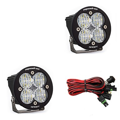 Комплект дополнительных LED фар 3.5x3.5" Wide Cornering Squadron-R Sport Baja Designs 587805