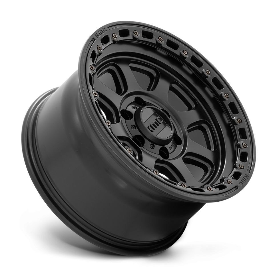 KMC Wheels KM54829088718 Chase Wheel Satin Black W/Gloss Black Lip 20x9 +18