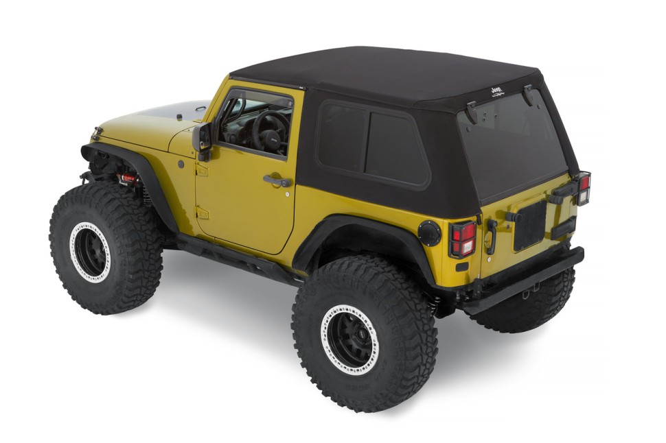 Мягкая крыша Trektop Pro Soft Top Premium Black Twill Jeep Wrangler JK 07-18 2 Door Bestop 5446217