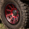 Icon Vehicle Dynamics 3017858347SBRT Victory Wheel Satin Black With Red Tint 17x8.5