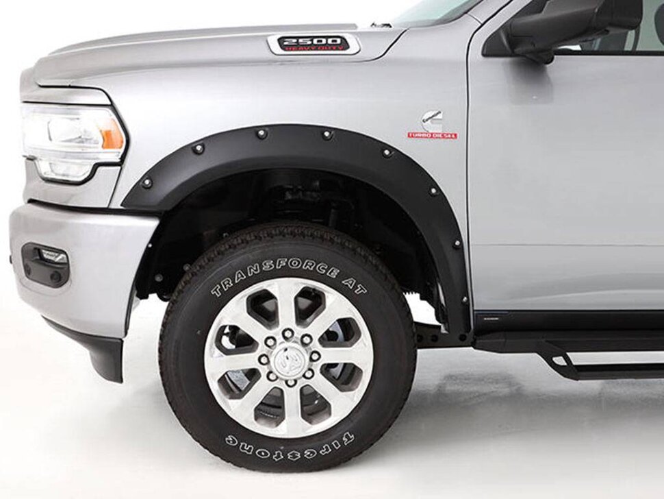 Bushwacker 50059-02 Pocket Style Fender Flares Set 2PC Front Dodge Ram 1500 Rebel 19-25 Rebel