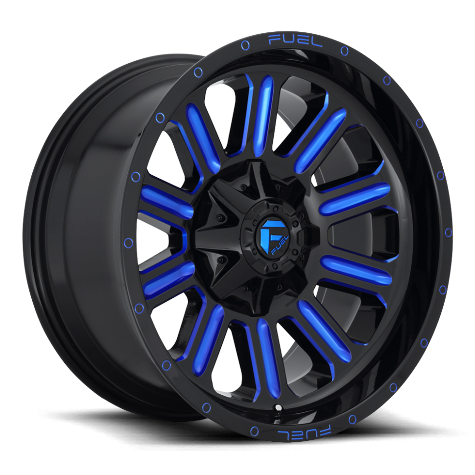 Колесный диск Fuel Off Road Hardline Gloss Black Blue Tinted Clear 20x9 ET+1 D64620901750