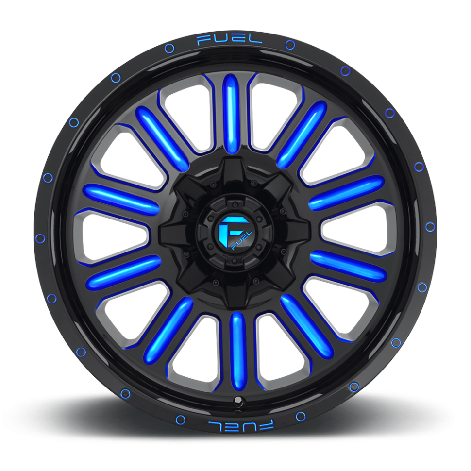Колесный диск Fuel Off Road Hardline Gloss Black Blue Tinted Clear 20x9 ET+1 D64620901750