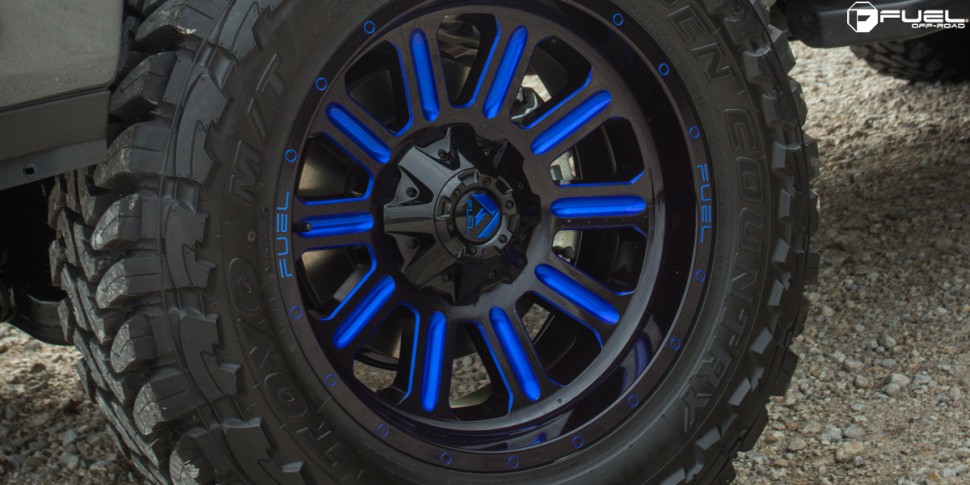 Колесный диск Fuel Off Road Hardline Gloss Black Blue Tinted Clear 20x9 ET+1 D64620901750