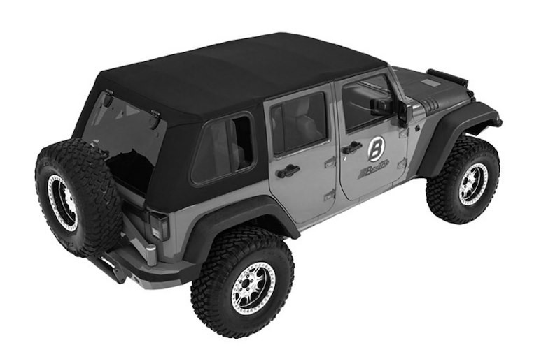 Мягкая крыша Trektop Pro Soft Top Premium Black Twill Jeep Wrangler JK 07-18 4 Door Bestop 5446317