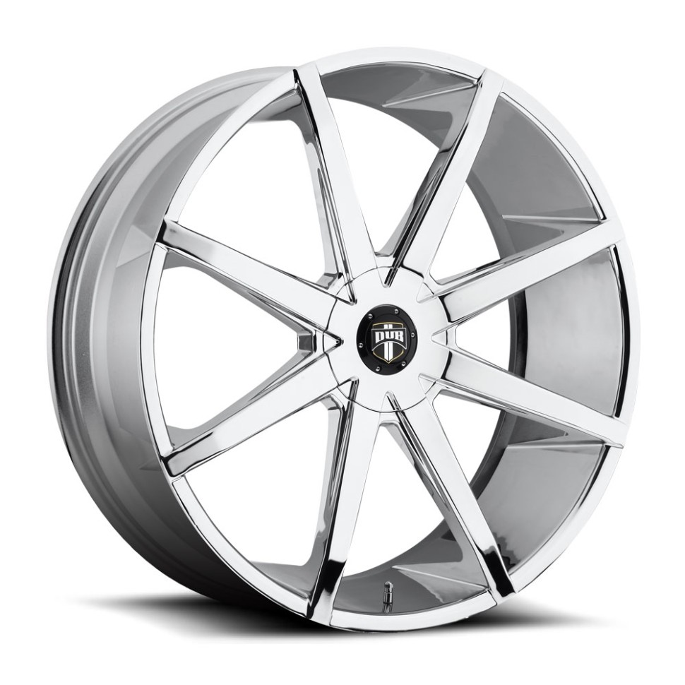 DUB Wheels S201229597+25 Push S201 Wheel Chrome Plated 22x9.5 +25