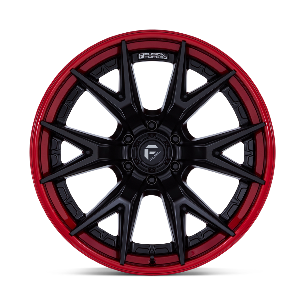 Fuel Off Road FC402MQ22126344N Catalyst Wheel Matte Black W/Candy Red Lip 22x12 -44