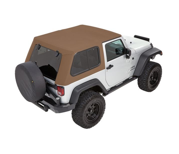 Bestop 5486271 Trektop Soft Top Jeep Wrangler JK 07-18 2 Door (Tan Twill)