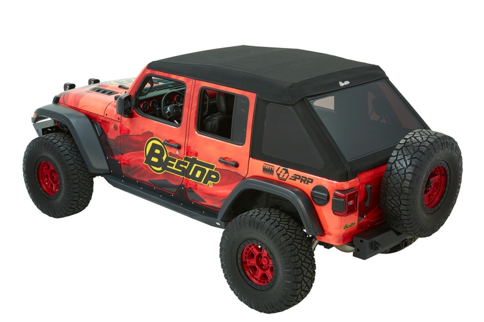 Мягкая крыша Trektop Ultra Soft Top Premium Black Twill Jeep Wrangler JL 18-26 Bestop 5492517