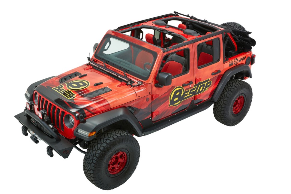 Мягкая крыша Trektop Ultra Soft Top Premium Black Twill Jeep Wrangler JL 18-26 Bestop 5492517