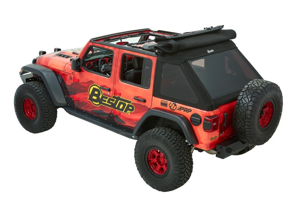 Мягкая крыша Trektop Ultra Soft Top Premium Black Twill Jeep Wrangler JL 18-26 Bestop 5492517
