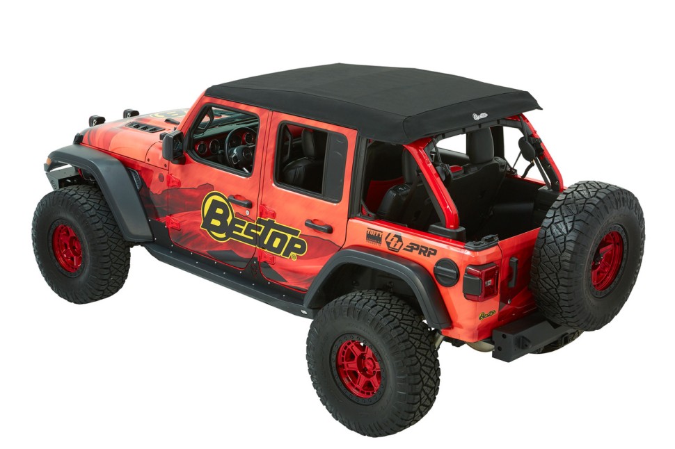 Мягкая крыша Trektop Ultra Soft Top Premium Black Twill Jeep Wrangler JL 18-26 Bestop 5492517