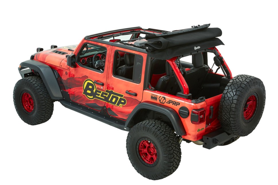 Мягкая крыша Trektop Ultra Soft Top Premium Black Twill Jeep Wrangler JL 18-26 Bestop 5492517