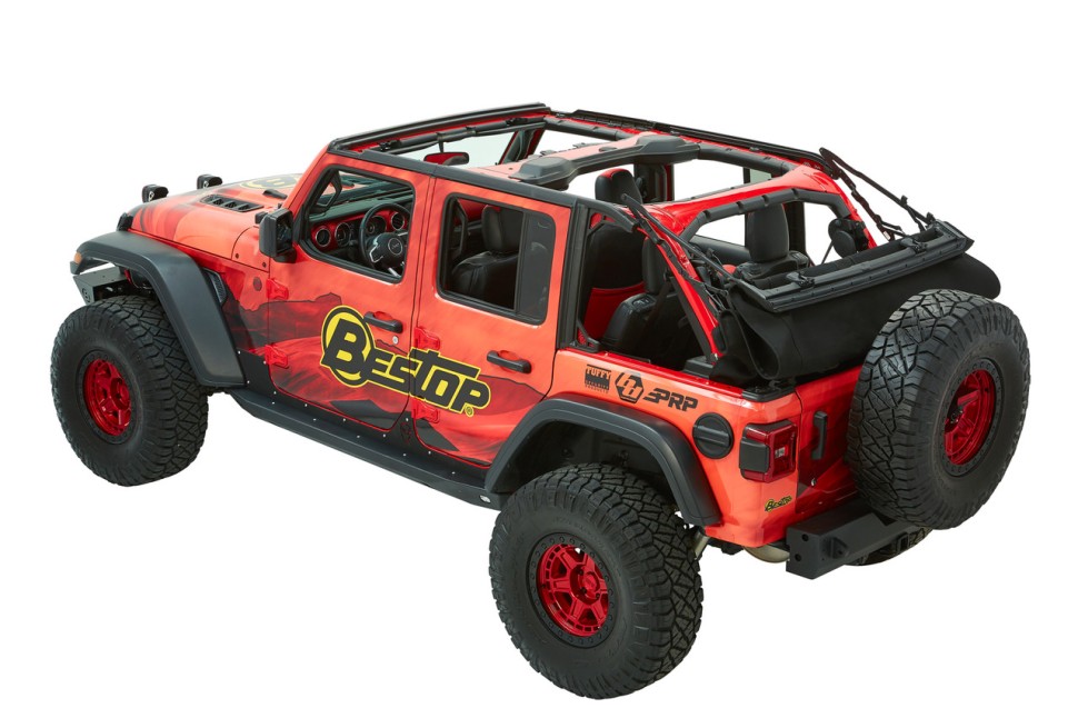 Мягкая крыша Trektop Ultra Soft Top Premium Black Twill Jeep Wrangler JL 18-26 Bestop 5492517