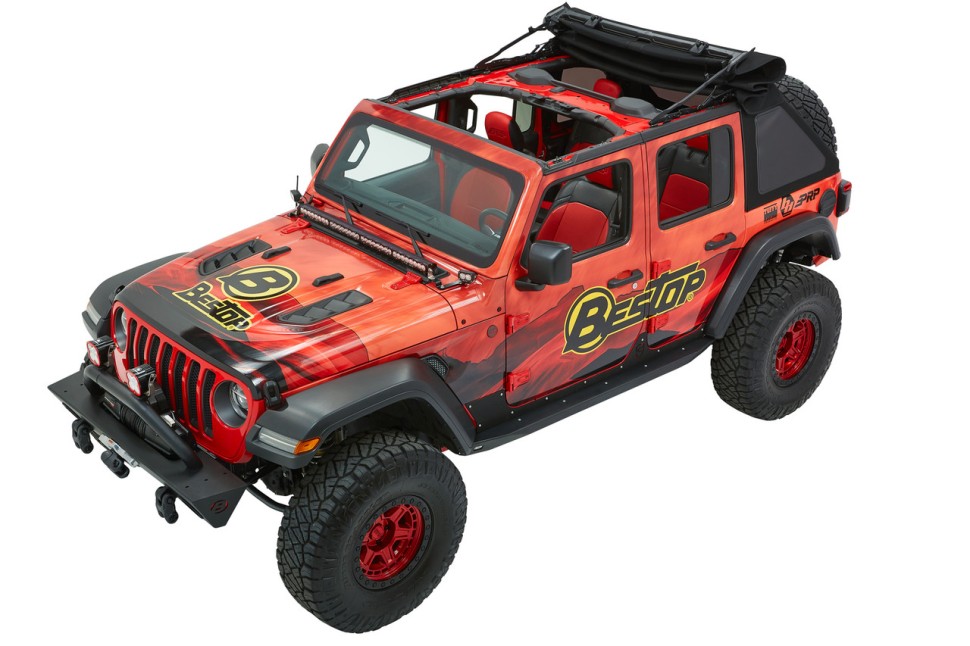 Мягкая крыша Trektop Ultra Soft Top Premium Black Twill Jeep Wrangler JL 18-26 Bestop 5492517